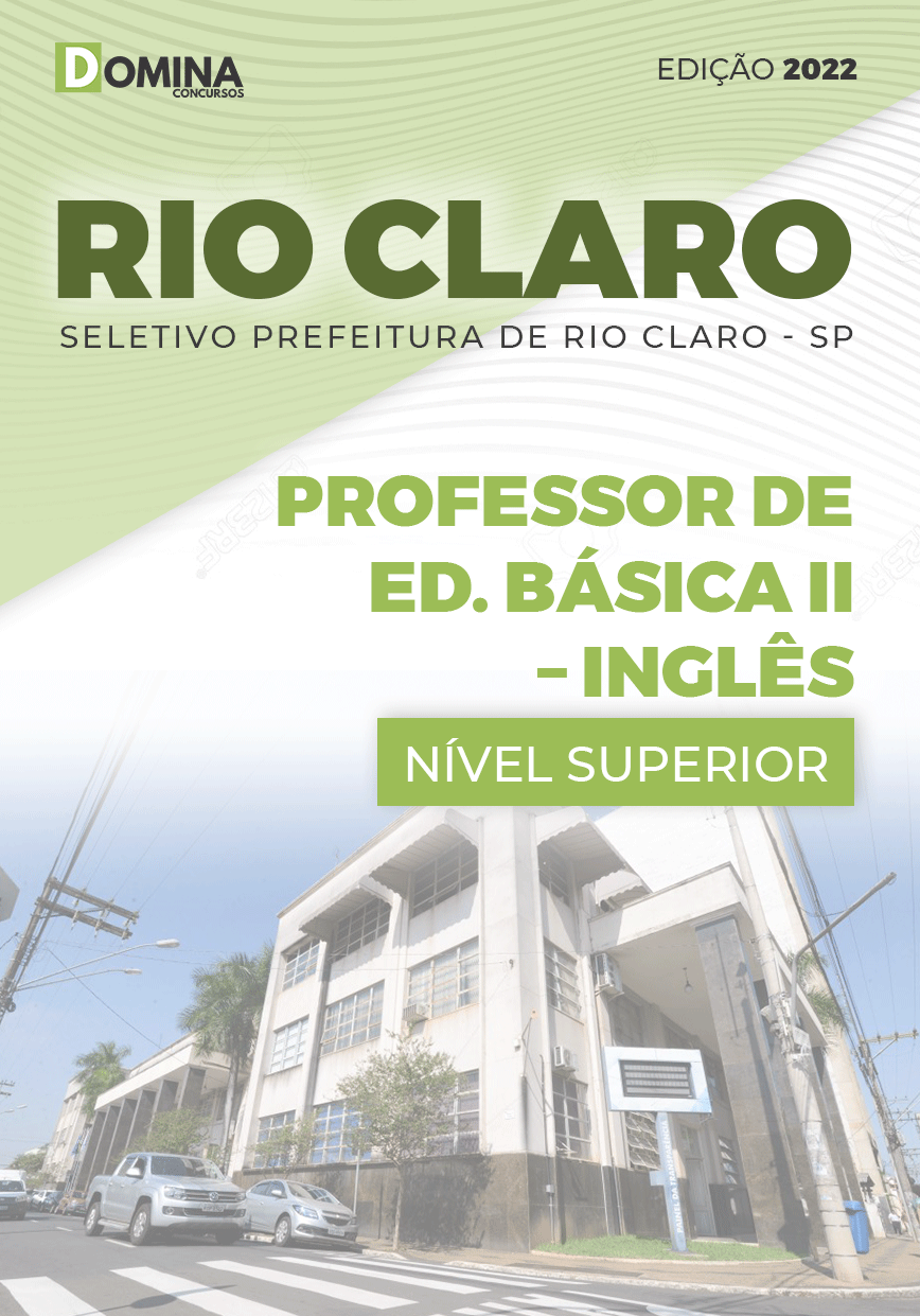 Apostila Pref Rio Claro SP 2022 Professor Educação Básica II Inglês