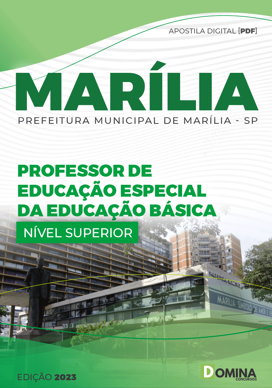 Apostila Pref Marília SP 2022 Professor Educação Especial Básica