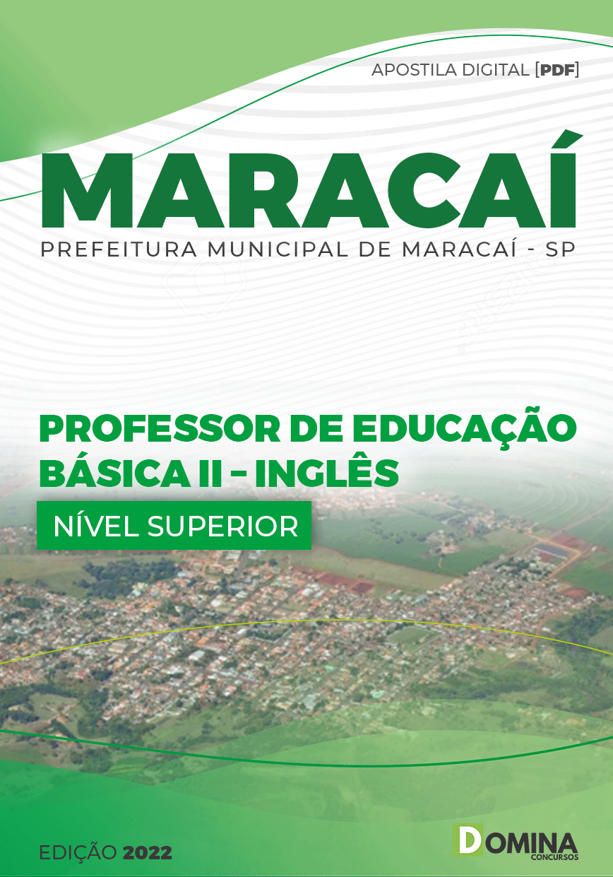 Apostila Pref Maracaí SP 2022 Professor Educação Básica Inglês