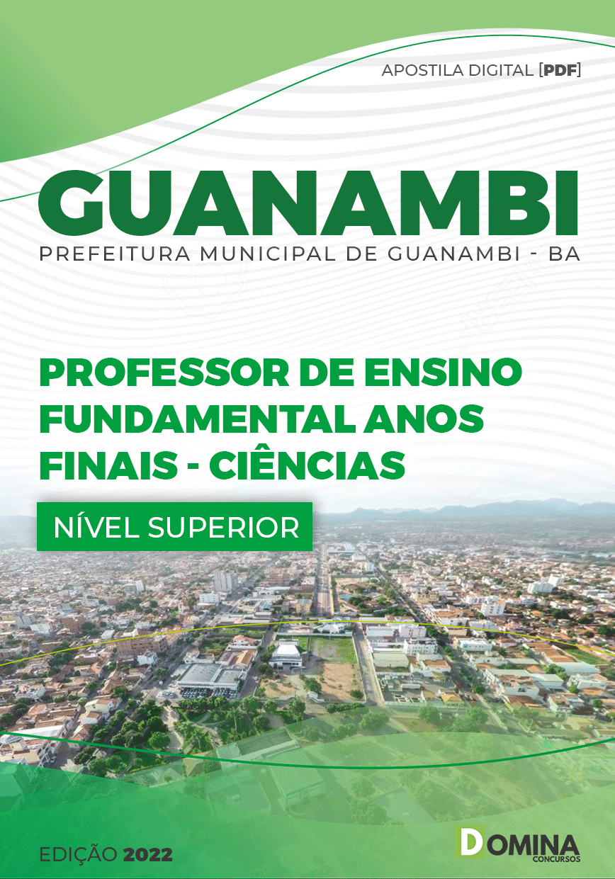 Apostila Pref Guanambi BA 2022 Professor Ensino Fund Ciências