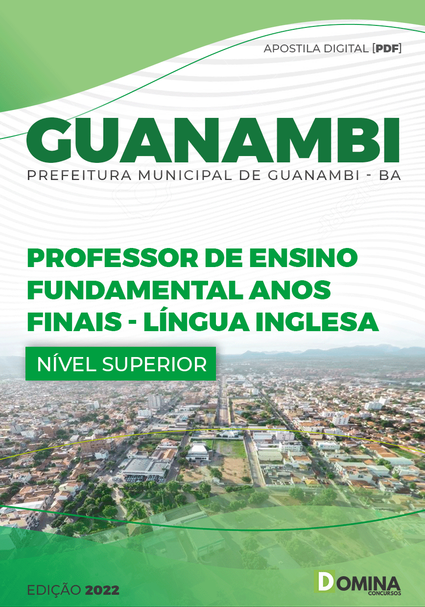 Apostila Pref Guanambi BA 2022 Professor Ensino Fund Língua Inglesa