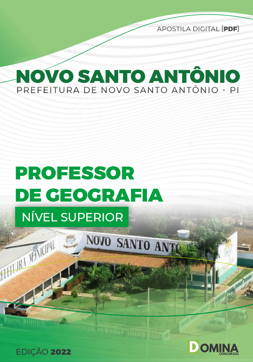 Apostila Pref Novo Santo Antonio PI 2022 Professor Geografia