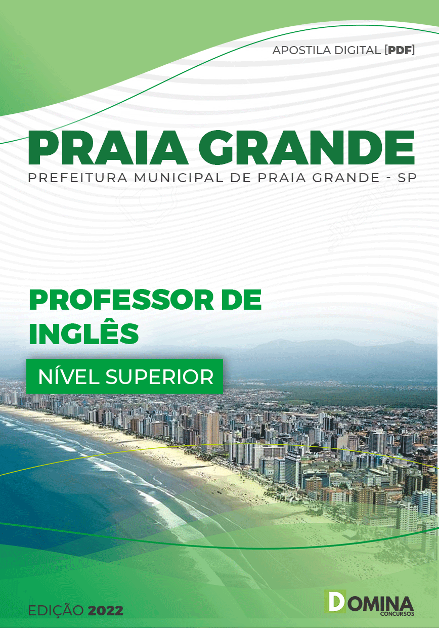 Apostila Pref Praia Grande SC 2022 Professor IV Inglês