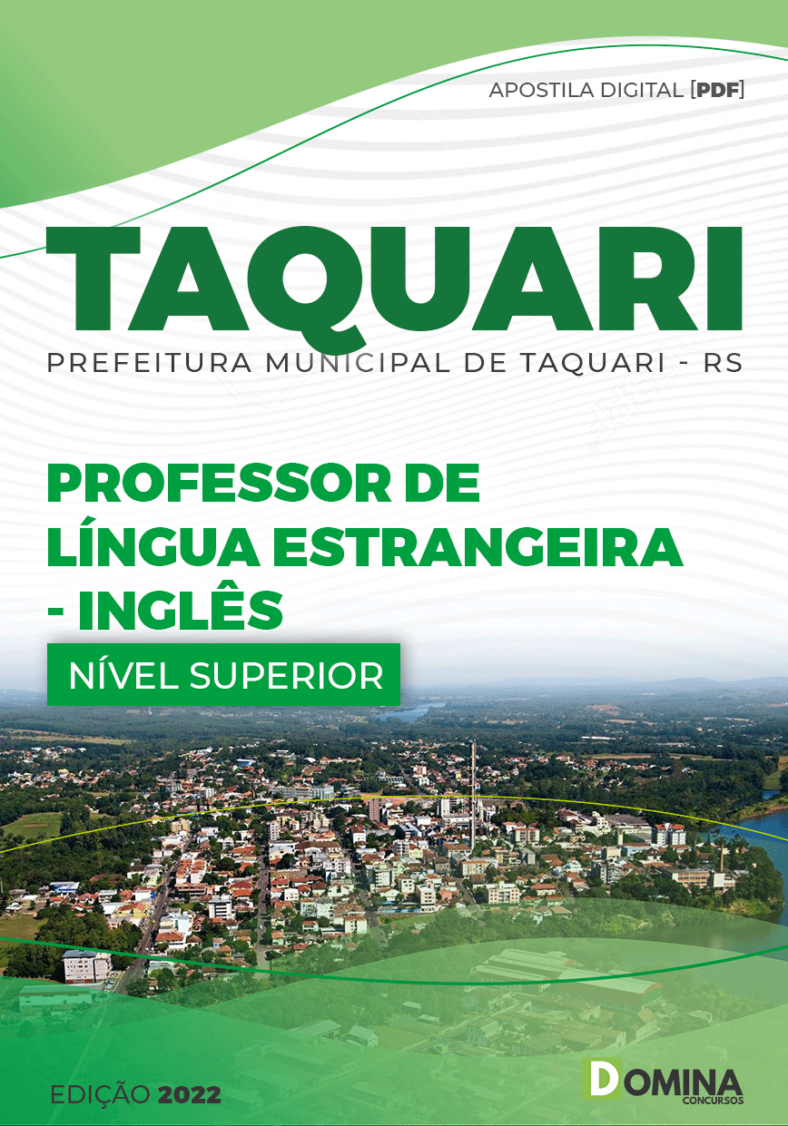 Apostila Pref Taquari RS 2022 Professor Língua Estrangeira Inglês