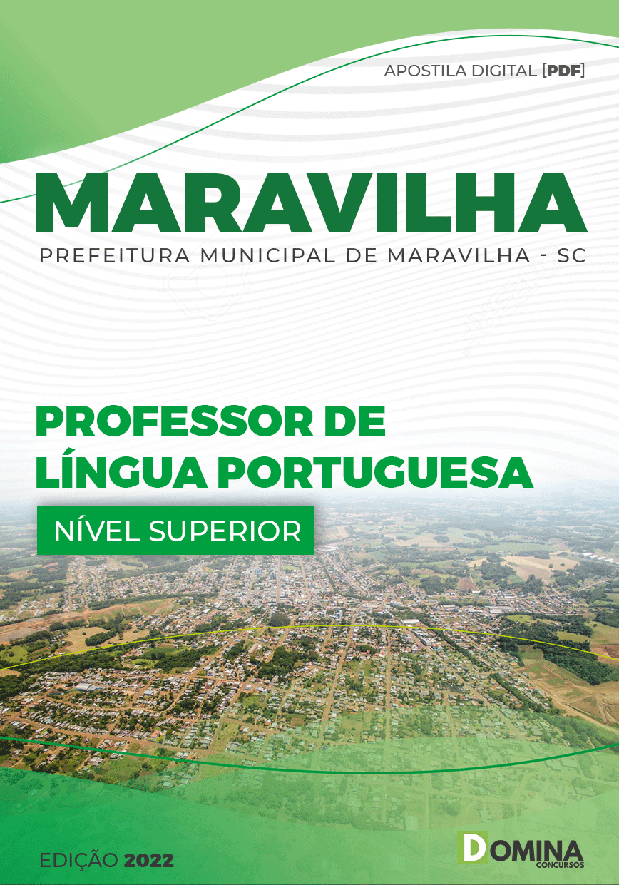 Apostila Pref Maravilha SC 2022 Professor Língua Portuguesa