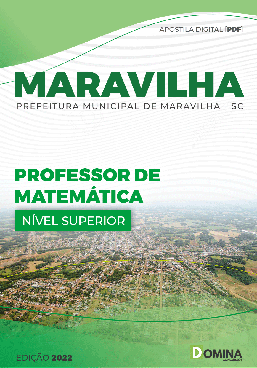Apostila Pref Maravilha SC 2022 Professor Matemática