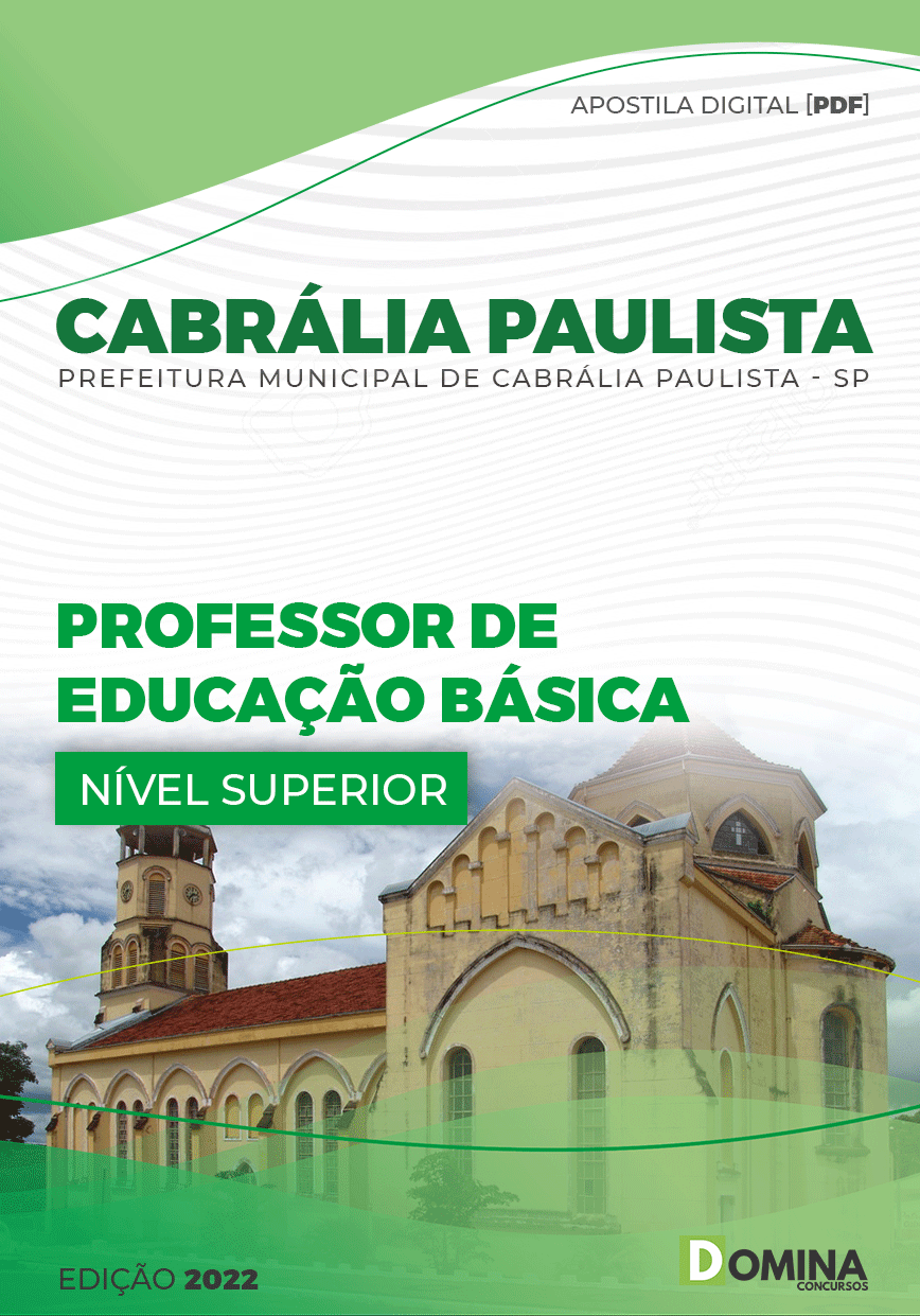 Apostila Pref Cabrália Paulista SP 2022 Professor Ed Básica I