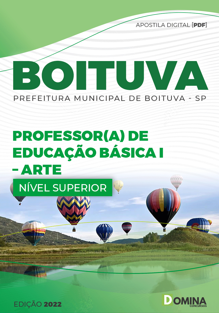 Apostila Concurso Pref Boituva SP 2022 Prof ED Básica II Arte