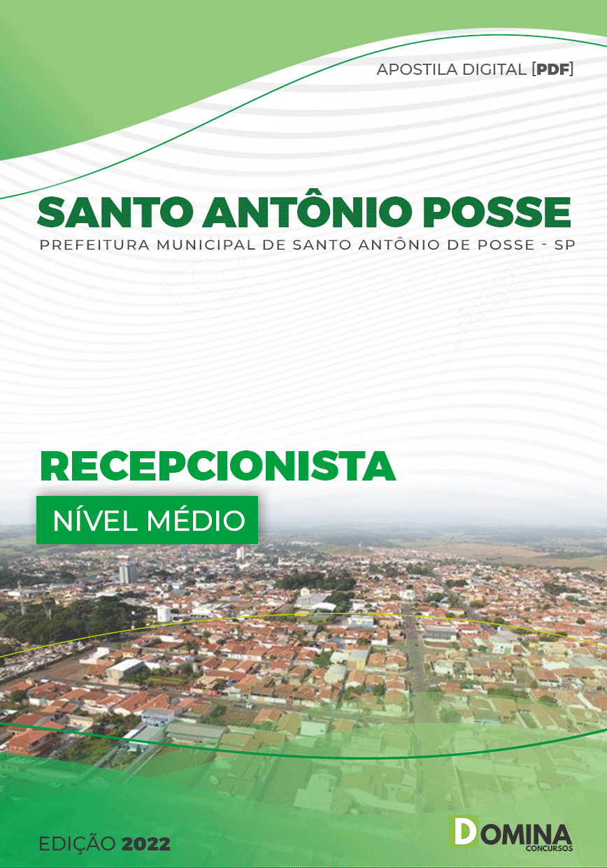 Apostila Concurso Pref Santo Antônio Posse SP 2022 Recepcionista