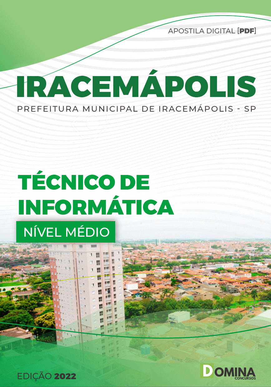 Apostila Pref Iracemápolis SP 2022 Técnico Informática