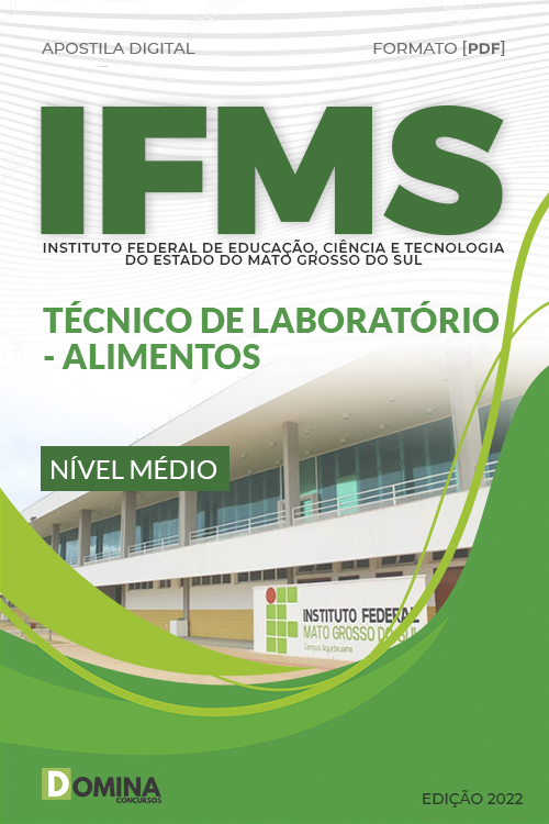 Apostila IFMS 2022 Técnico Laboratório Alimentos