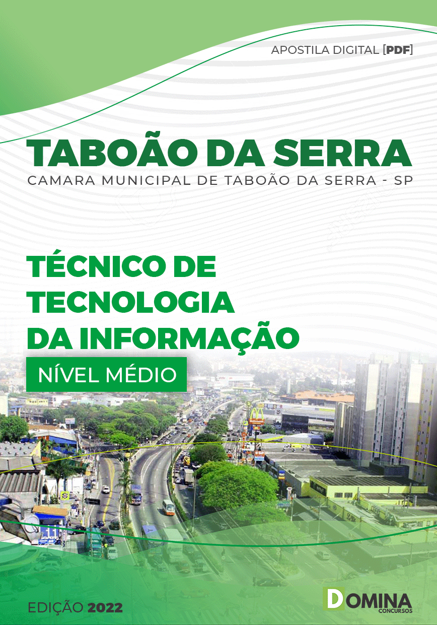 Apostila Câmara Taboão Serra SP 2022 Técnico Tecnologia Informação