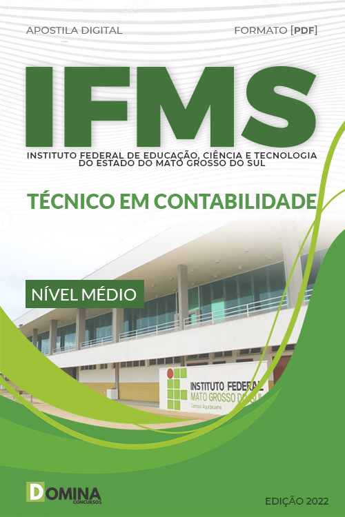 Apostila Digital Concurso IFMS 2022 Técnico Contabilidade