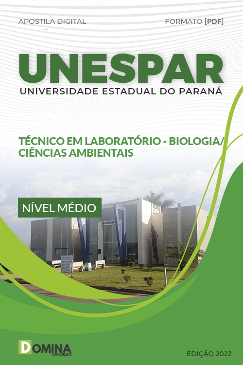 Apostila UNESPAR 2022 Agente Univ Técnico Laboratório Biologia
