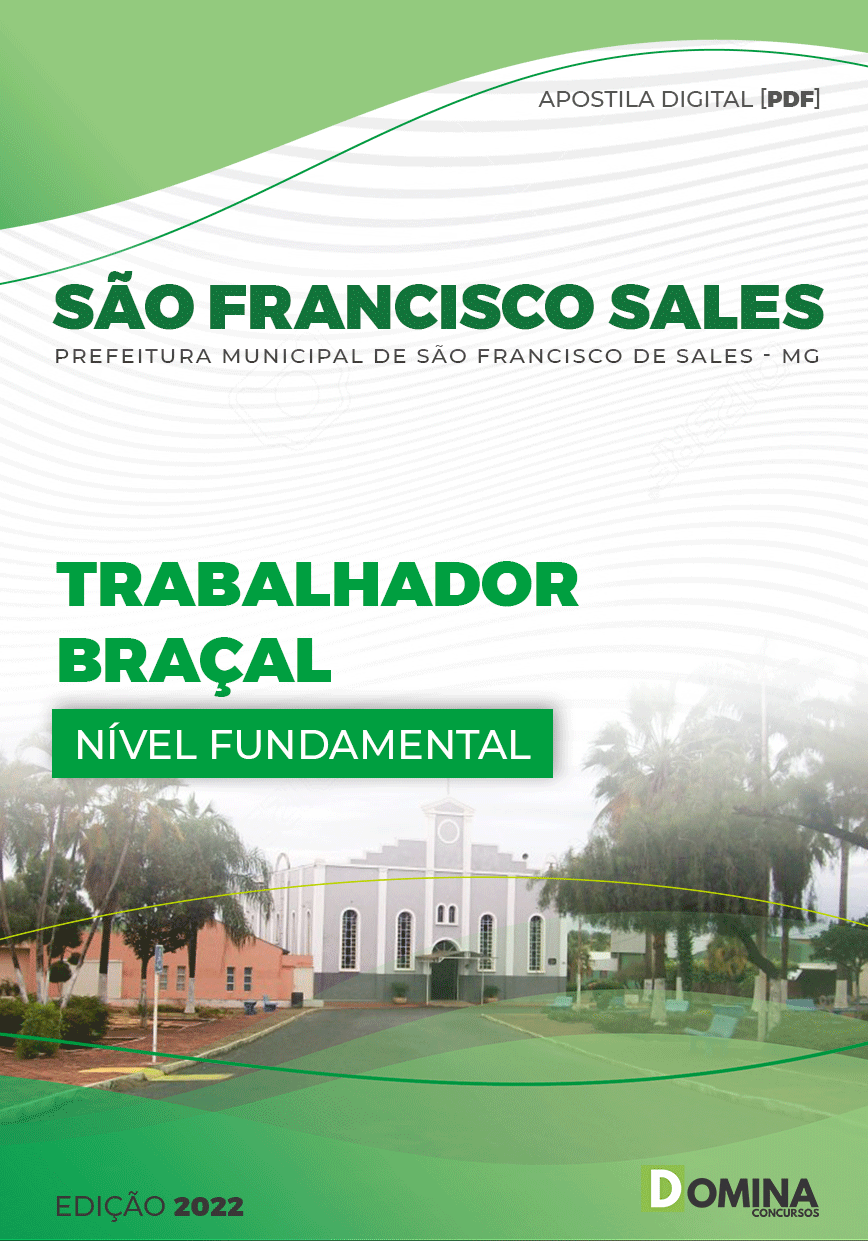 Apostila Pref São Francisco Sales MG 2022 Trabalhador Braçal