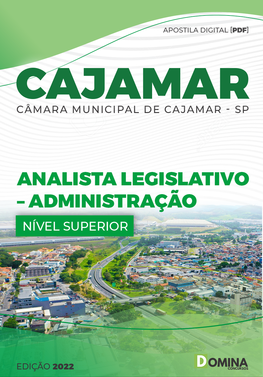Apostila Câmara Cajamar SP 2022 Analista Legislativo Administração
