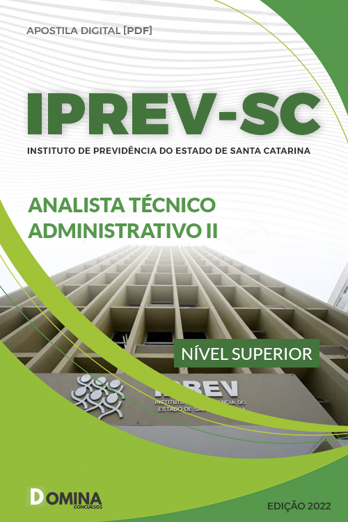 Apostila IPREV SC 2022 Analista Técnico Administrativo