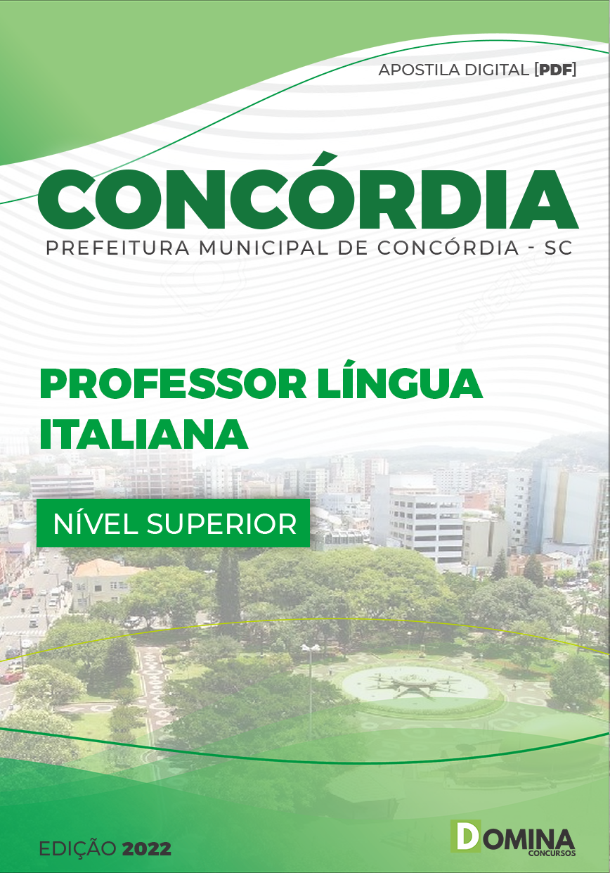 Apostila Digital Pref Concórdia SC 2022 Professor Língua Italiana