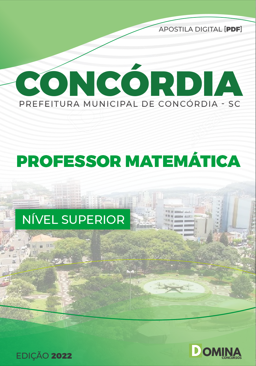 Apostila Digital Pref Concórdia SC 2022 Professor Matemática