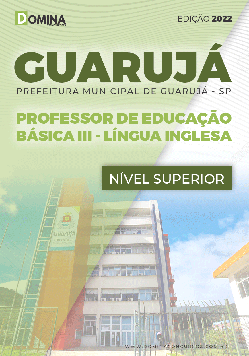 Apostila Pref Guarujá SP 2022 Professor III Língua Inglesa