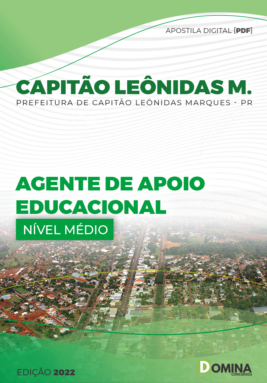 Apostila Pref Capitão Leônidas Marques PR 2022 Agente Educacional