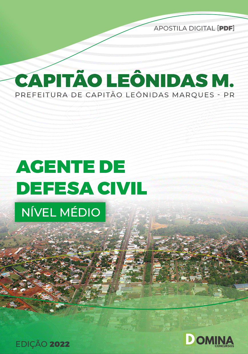 Apostila Pref Capitão Leônidas Marques PR 2022 Agente Defesa Civil