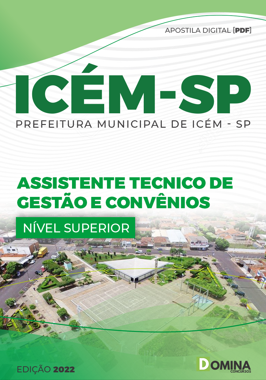 Apostila Concurso ICÉM SP 2022 Assistente Gestão Convênios