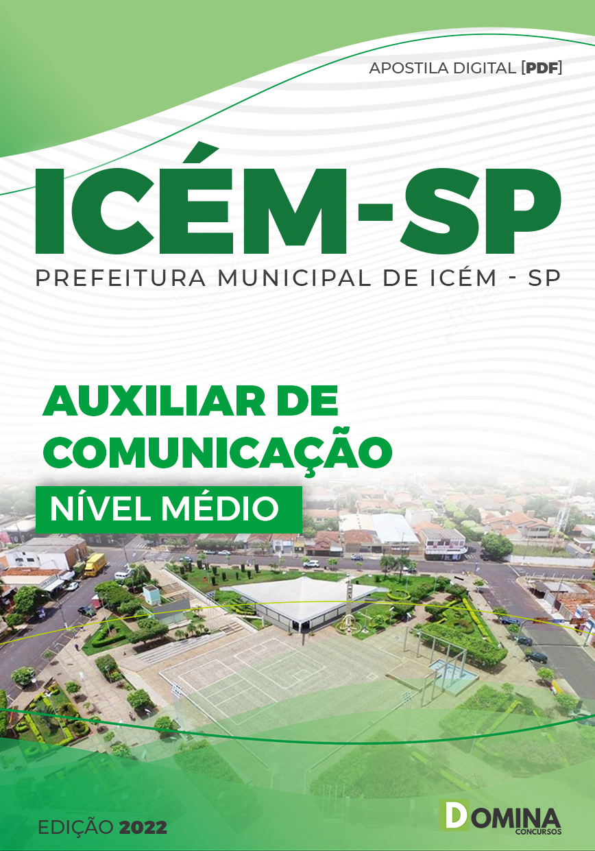 Apostila Concurso ICÉM SP 2022 Auxiliar Comunicação