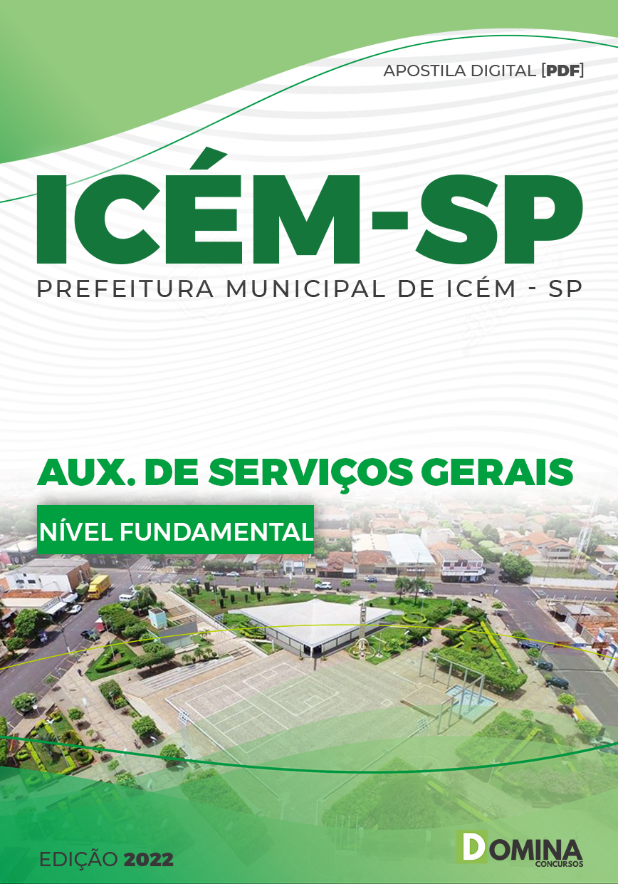 Apostila Digital ICÉM SP 2022 Auxiliar Serviços Gerais