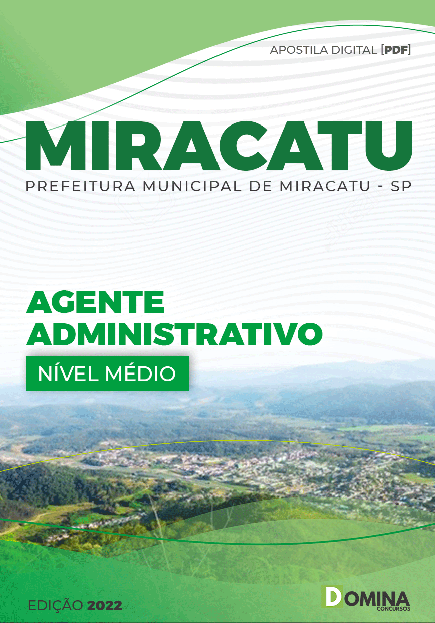 Apostila Concurso Pref Miracatu SP 2022 Agente Administrativo