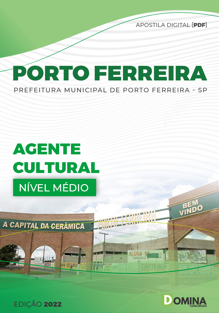 Apostila Pref Porto Ferreira SP 2022 Agente Cultural
