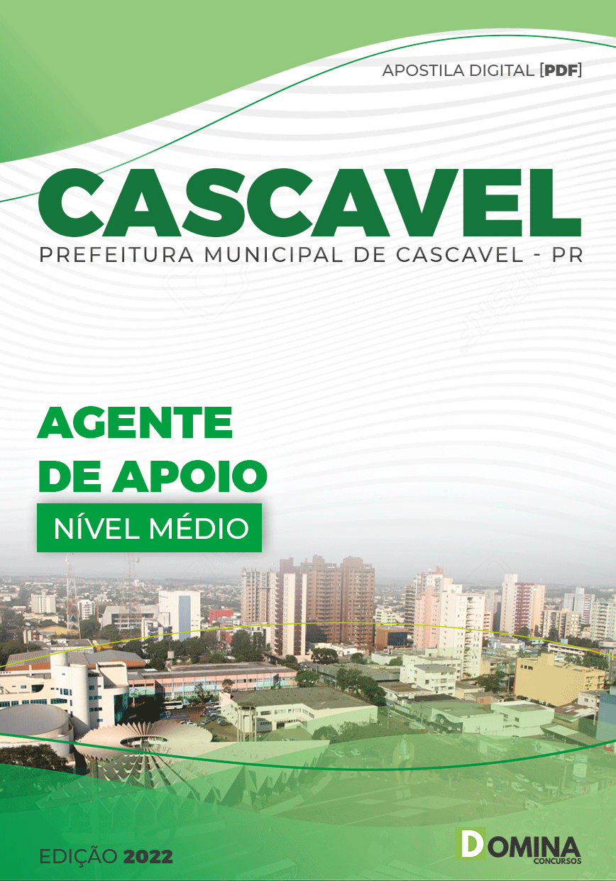 Apostila Concurso Pref Cascavel PR 2022 Agente Apoio