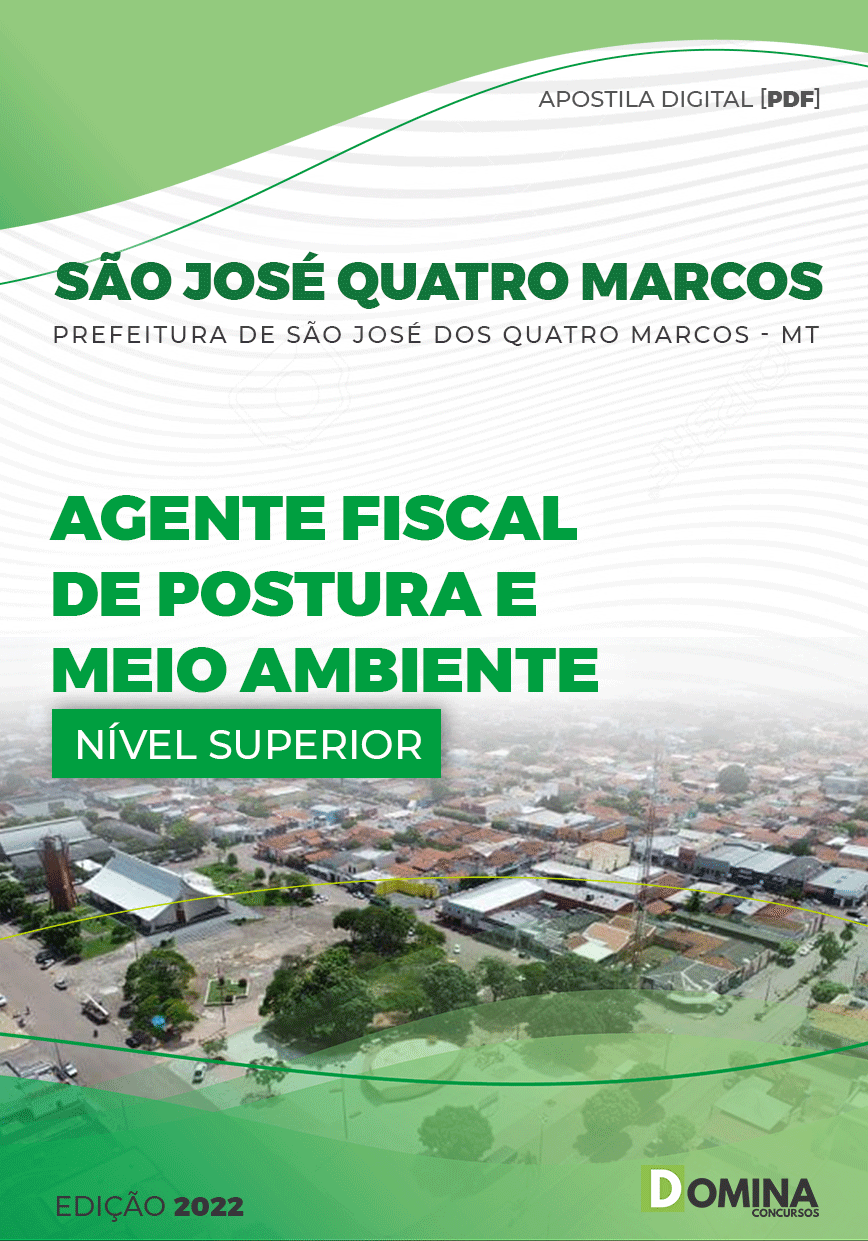 Apostila Pref São José Quatro Marcos MT 2022 Agente Post Meio Amb