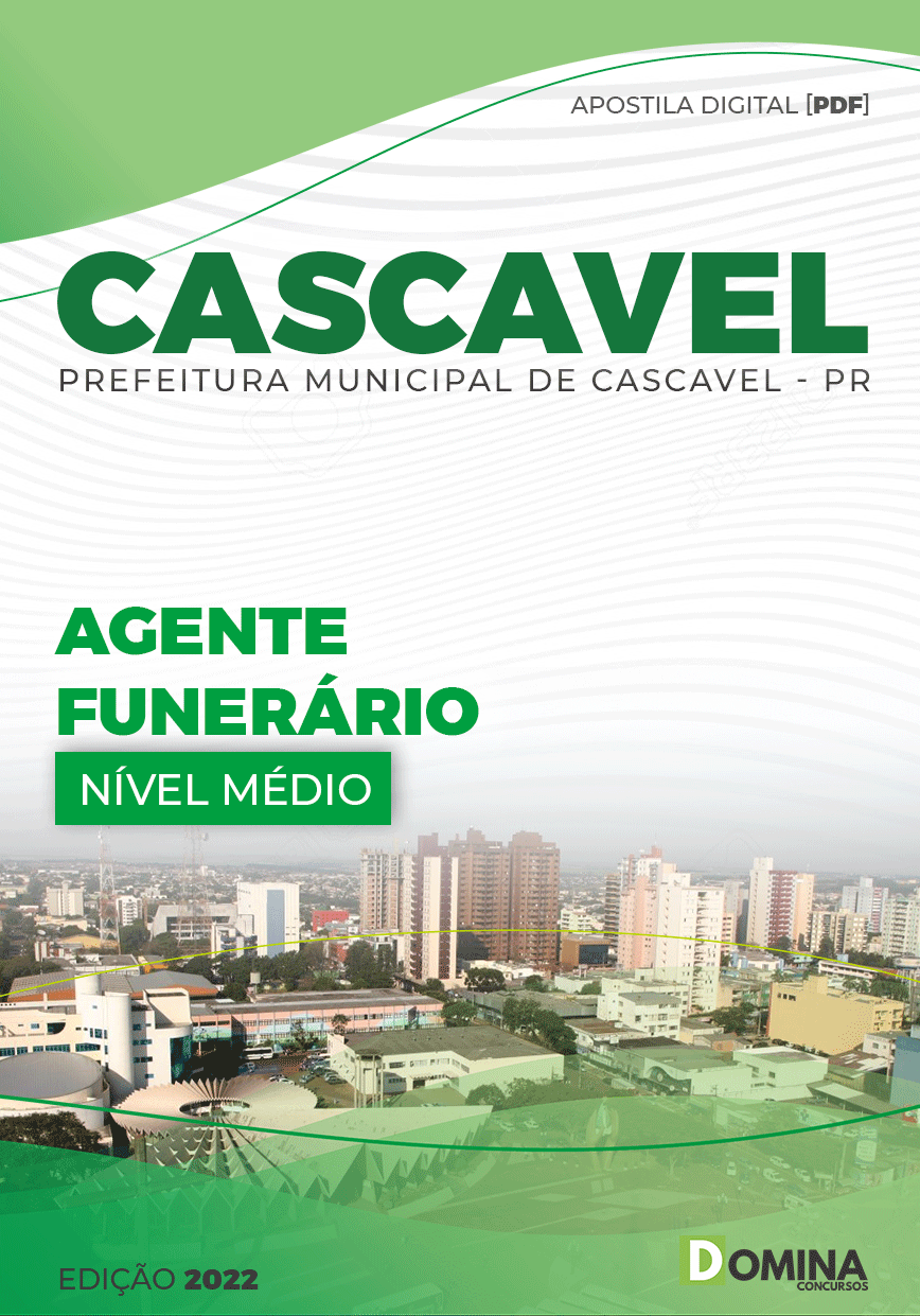 Apostila Digital Pref Cascavel PR 2022 Agente Funerário