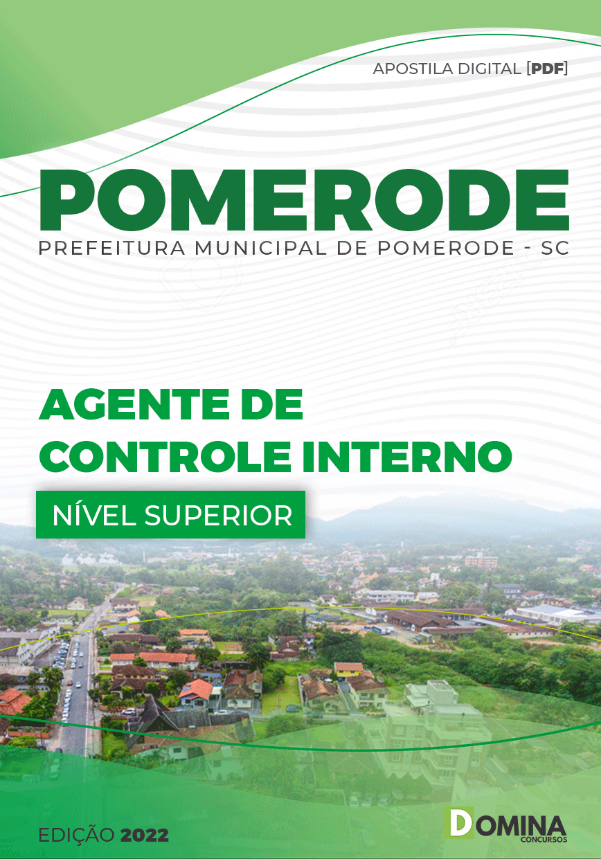 Apostila Pref Pomerode SC 2022 Agente Controle Interno