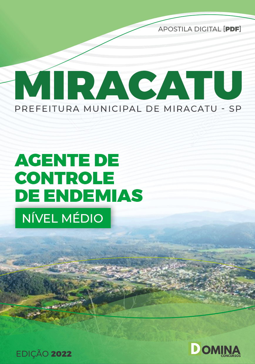 Apostila Pref Miracatu SP 2022 Agente Controle Endemias