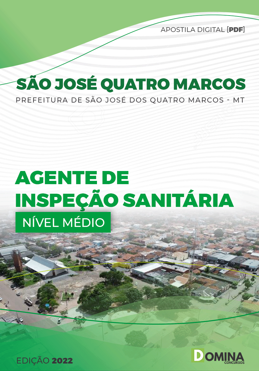 Apostila Pref São José Quatro Marcos MT 2022 Agente Inspeção Sanitária