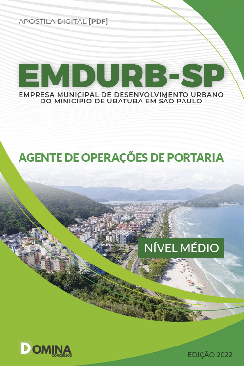 Apostila EMDURB Ubatuba SP 2022 Agente Operações Portaria