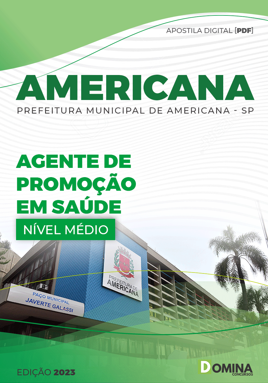 Apostila Pref Americana SP 2023 Agente Promoção Saúde