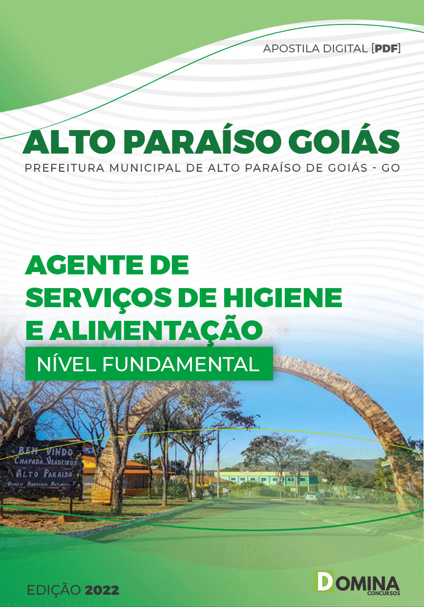 Apostila Pref Alto Paraíso Goiás GO 2022 Agente Serv Hig Alimentação