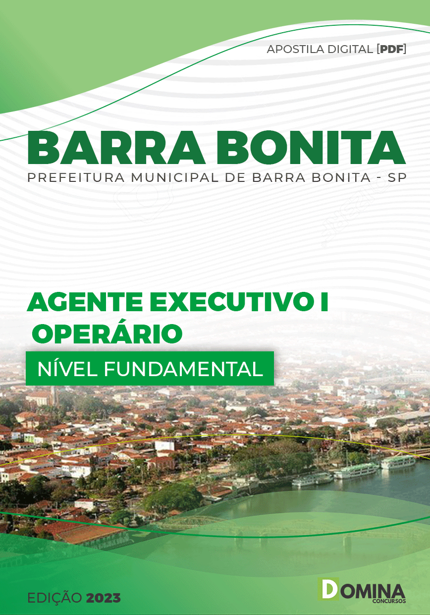Apostila Pref Barra Bonita SP 2023 Agente Executivo I Operário