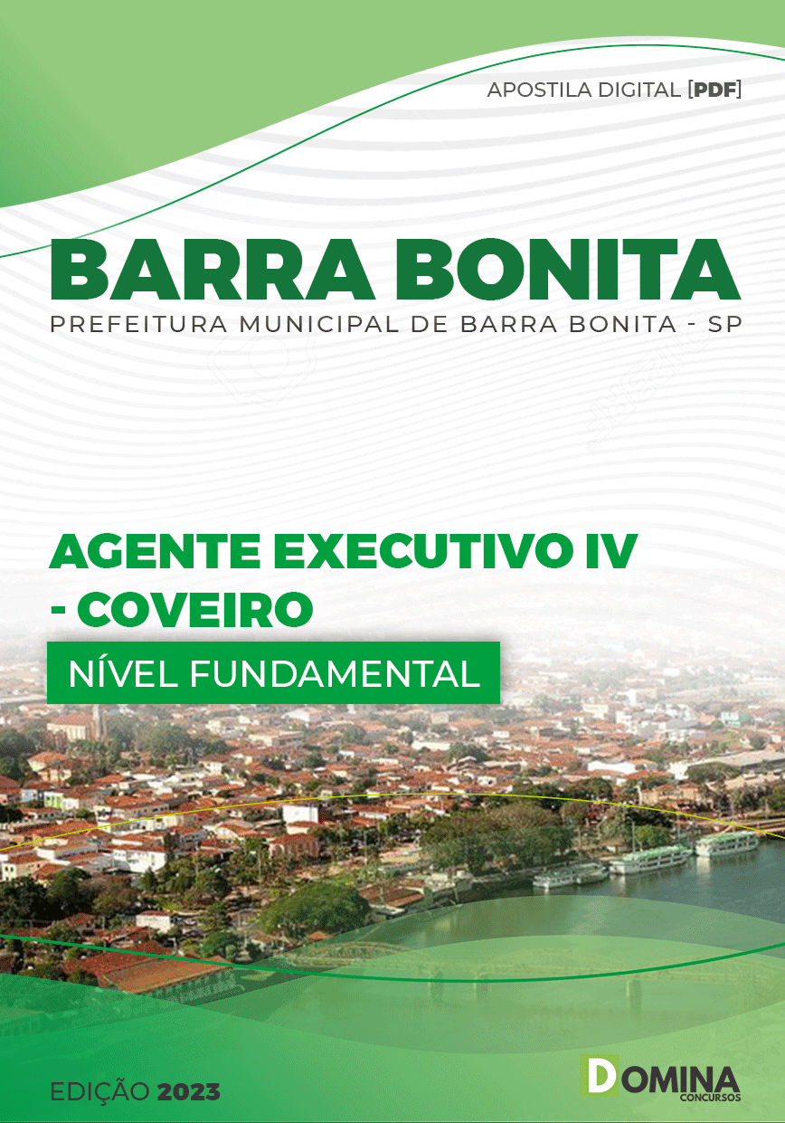 Apostila Pref Barra Bonita SP 2023 Agente Executivo IV Coveiro