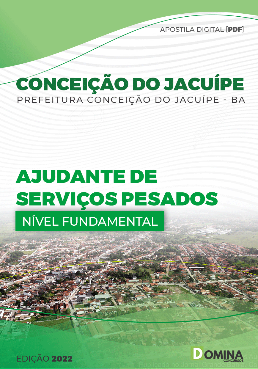 Apostila Pref Conceição Jacuípe BA 2022 Ajudante Serviços Pesados