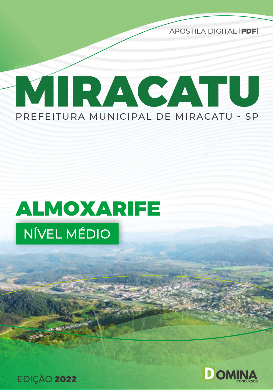 Apostila Concurso Pref Miracatu SP 2022 Almoxerife