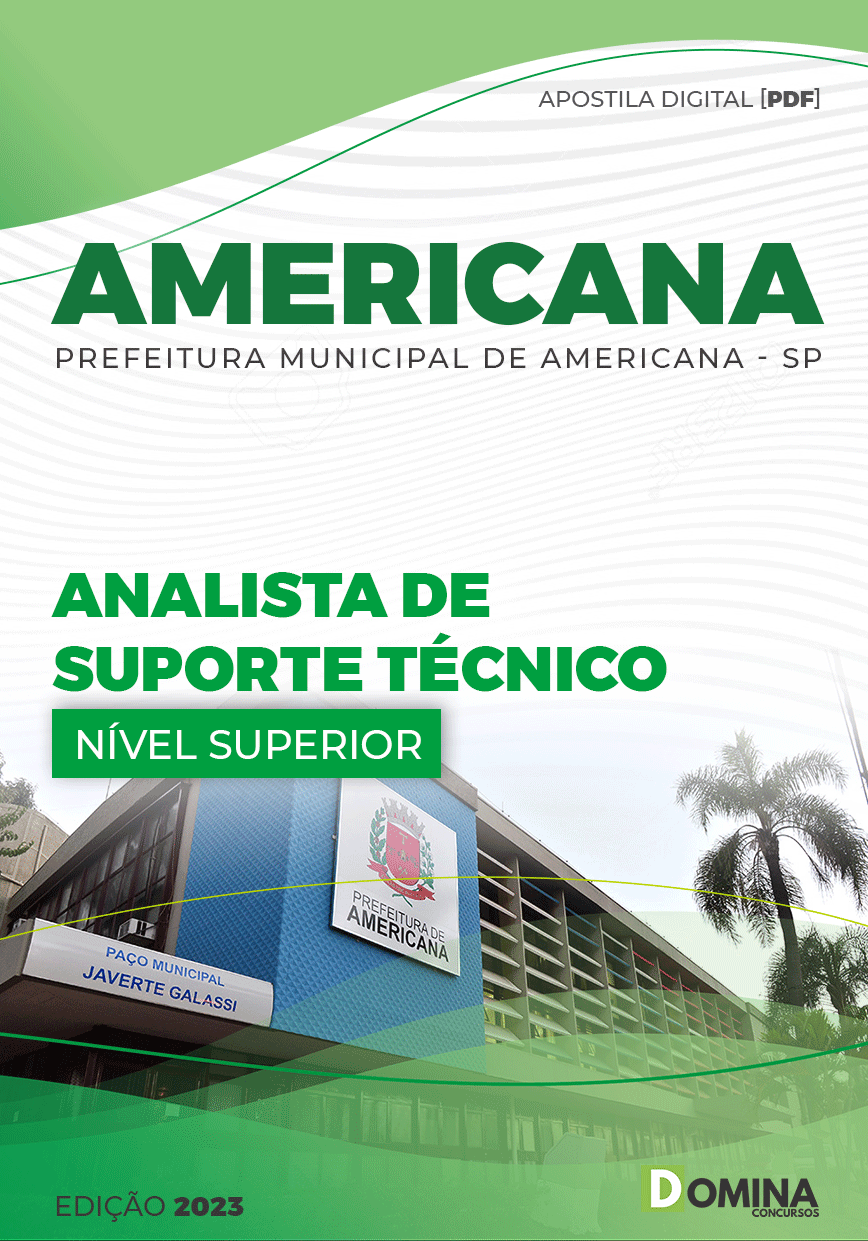 Apostila Pref Americana SP 2023 Analista Suporte Técnico