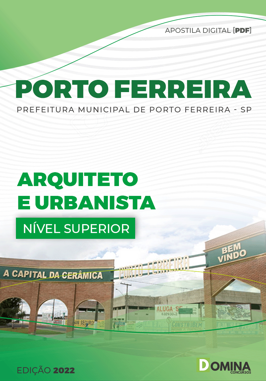 Apostila Pref Porto Ferreira SP 2022 Arquiteto Urbanista