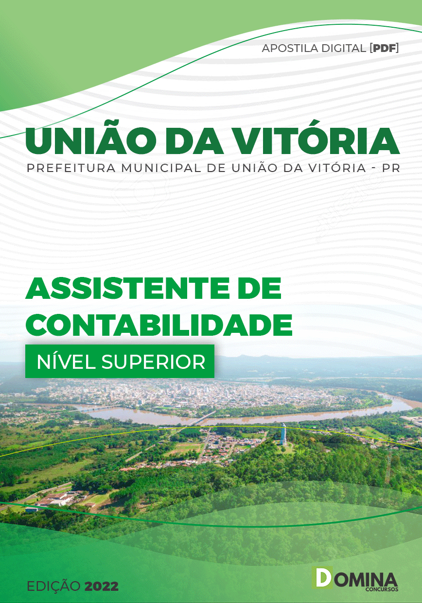 Apostila Pref União da Vitória PR 2022 Assistente Contabilidade