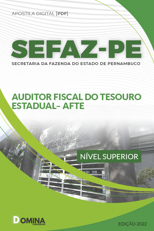 Apostila SEFAZ PE 2022 Auditor Fiscal Tesouro Estadual AFTE