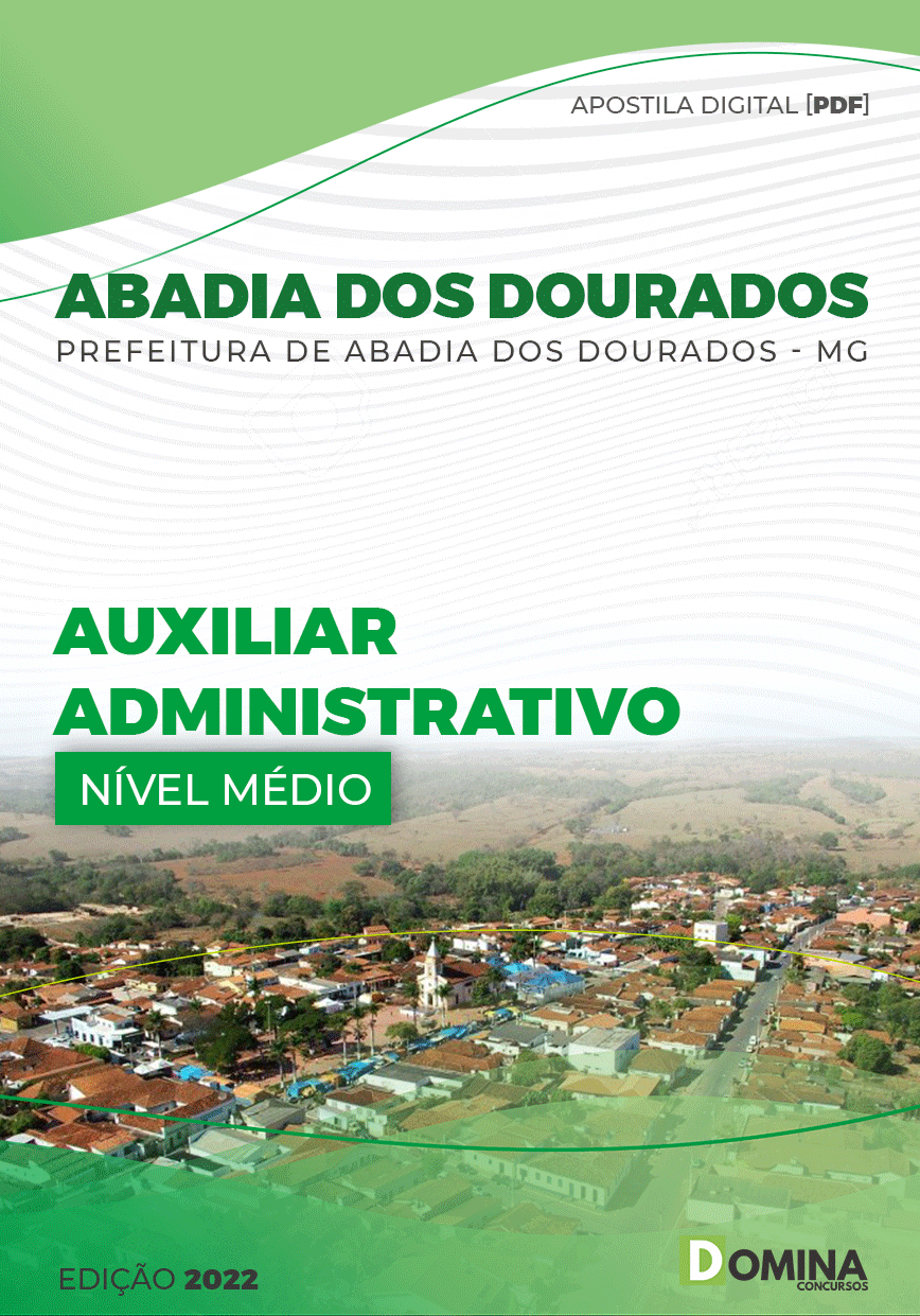 Apostila Pref Abadia Dourados MG 2022 Auxiliar Administrativo