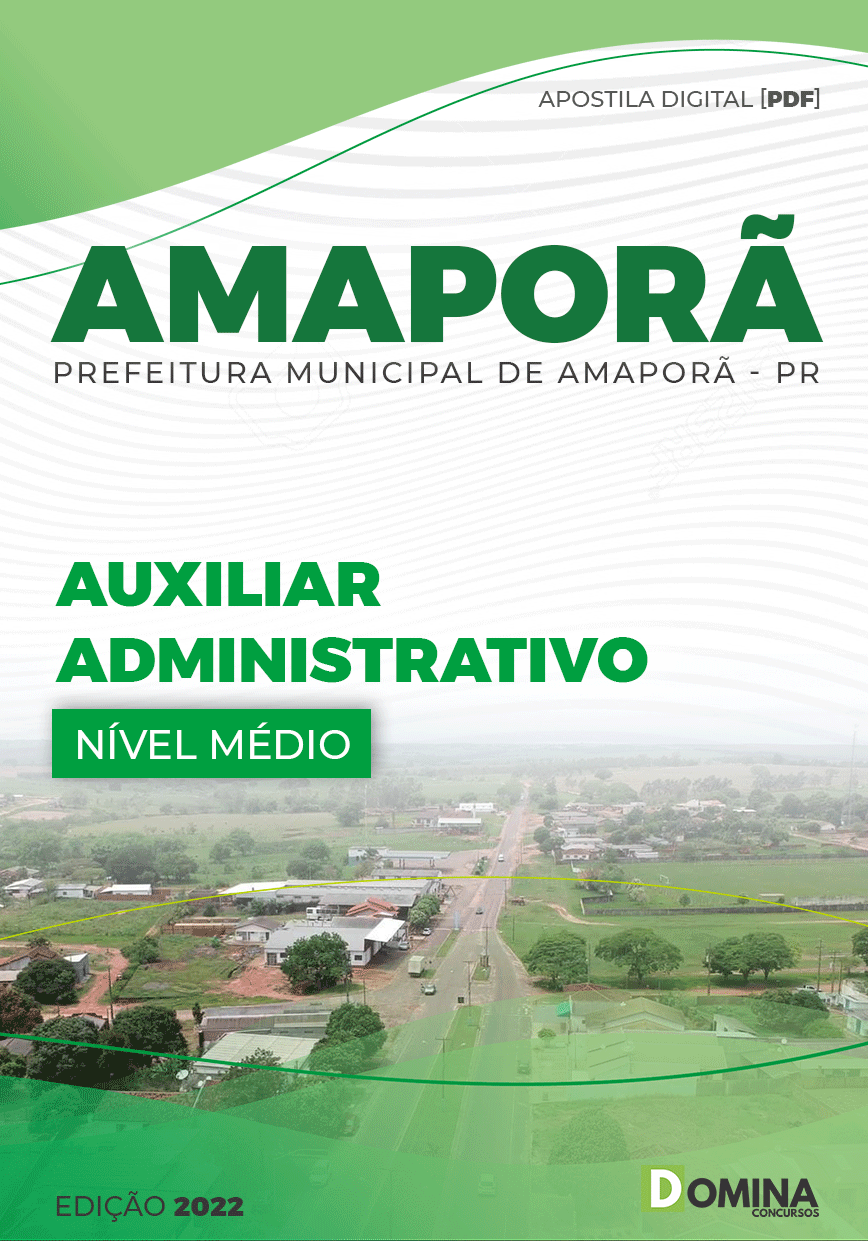 Apostila Pref Amaporã PR 2022 Auxiliar Administrativo